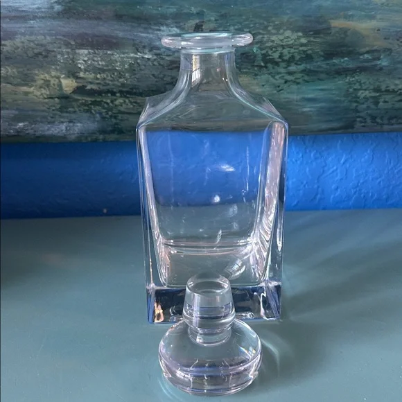 Vintage Heavy Clear Crystal Decanter - Picture 3 of 7